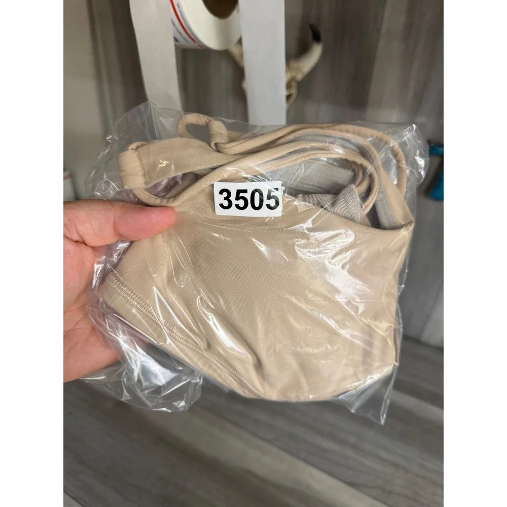 Lululemon Free To Be Bra Wild Women 6 Tan Strappy Yoga Sports Bra 3505